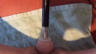 Femboy Teddy Snow - alone in the office risky fuck machine gay session