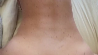 MILF Gets Her Pussy Pounded From Doggystyle Then Takes A Massive Thick Load Of Cum To Her Back