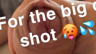 Daddy shows off his big cock head in a close up POV