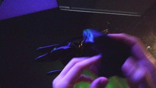 Latex Gloves ASMR | Putting on short latex gloves up-close