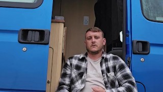 Enjoying a morning wank outside the campervan for all to see. Onlyfans -Welsh_blokexxx
