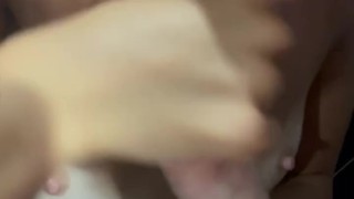 SOROITY GIRL Handles FRAT BOYS Cock Until He CUMS Down Her Throat!