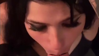 Me pidio que le saque fotos para el novio, Le pinte los labios de negro y se lo borre con la verga