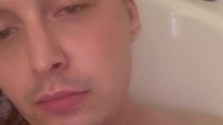 Playing with my soft cock.