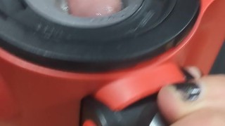 Husband Using His New Sex Toy