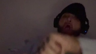 Big Vein down the middle of a handsome girthy daddy cock