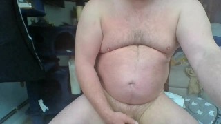 naughty masturbation on a chair