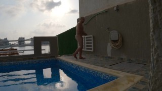 Risky Arab gay cruising naked #public beach #Middleeast voyeur #Kuwait GOT CAUGHT!!
