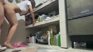 Amateur video in the kitchen