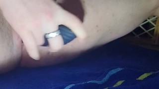 FTM transman squirted so much juice when he is using a vibrator