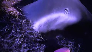 Gorilla monster uses barrel for cum sleeve!
