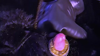 Gorilla monster uses barrel for cum sleeve!