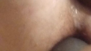 Kinky virgin stretches ass with orange and giant anal plug training for fist