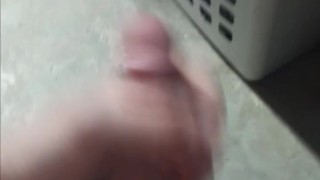 Huge white cock being stroked