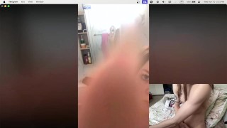 SHE WATCHES ME MASTURBATING CUMS TWICE!