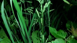 Girl pissing in a public park - IkaSmokS