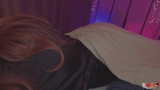 Stepmom and stepson share a bed - Stepmom when stepson masturbates her pussy with a dick
