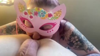 BAD LITTLE KITTY KAT GIVES ME RIMJOB AND GETS A CUM FACIAL