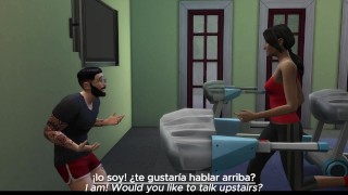 I move to my new house go to the gym and fuck a brunette arab girl in the shower and the locker room