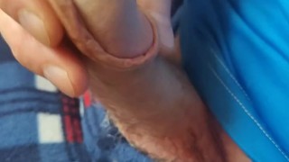 Wanking of an unusual cock and cumming