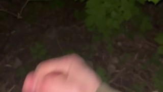 jerking off in the park a dick so hot it's smoking