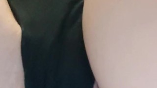 Creampied Hotwife Masturbates While Her Lover Is In The Shower