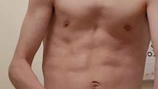 Jerking off in the Restroom and Trying Not To Get Caught! (Huge Cumshot)