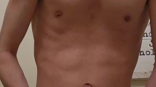 Jerking off in the Restroom and Trying Not To Get Caught! (Huge Cumshot)