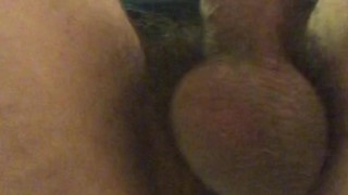 Riding with a hard cock. Good angle