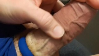 Daddy teases his veins for his boy