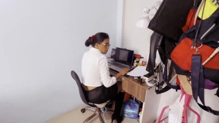 Stepmother and stepdaughter make love until they cum, real homemade.