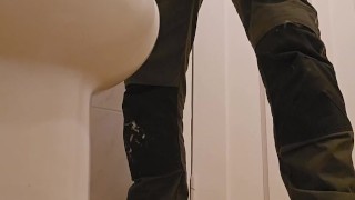 Pissing in the toilet