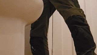 Pissing in the toilet