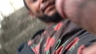 In the alley and cumming good