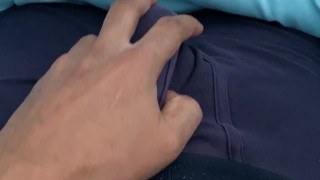 Stroking My Brown Mushroom Head Cut Cock