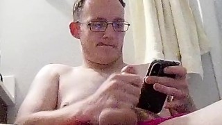 Femboy shows off their load.