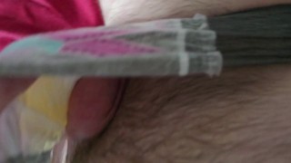 Peeingon my chest and In a fresh pullup diaper , moans and groans