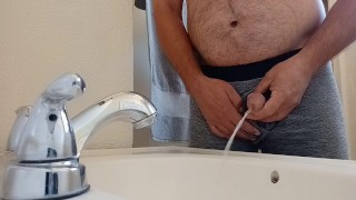 Pee in sink