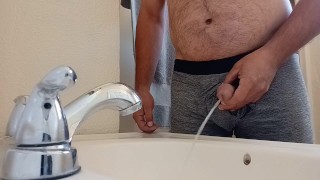 Pee in sink