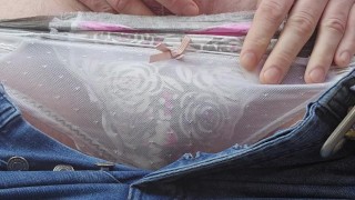 Pulling down my diaper and pissing