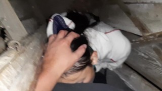 My neighbor licked my pussy in a public village toilet - Lesbian_illusion