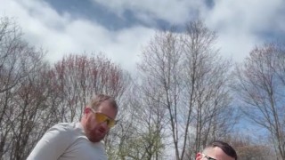 Four wheeling in the mountains and fills him up.