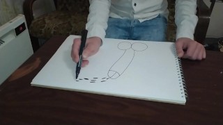 Stepdad Catches Stepson Drawing a Penis and Makes Him Ride His Thick Cock Bareback