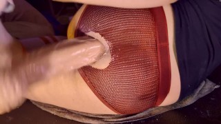 watch my fist-wrecked cunt ride a giant dildo