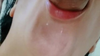 Hot wife choking on my cock