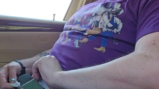 Amatuer guy's quick car cum session