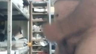 masculine bear daddy cums in the office