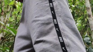 morning masturbation after running 8 kilometers on the road