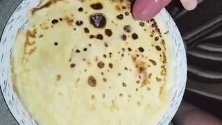 Ejaculation sur crépe