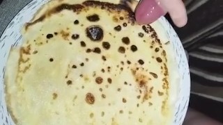 Ejaculation sur crépe